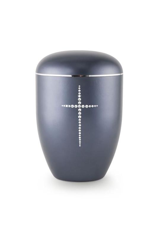 Arboform Crystal Cross Urn (Midnight Blue)