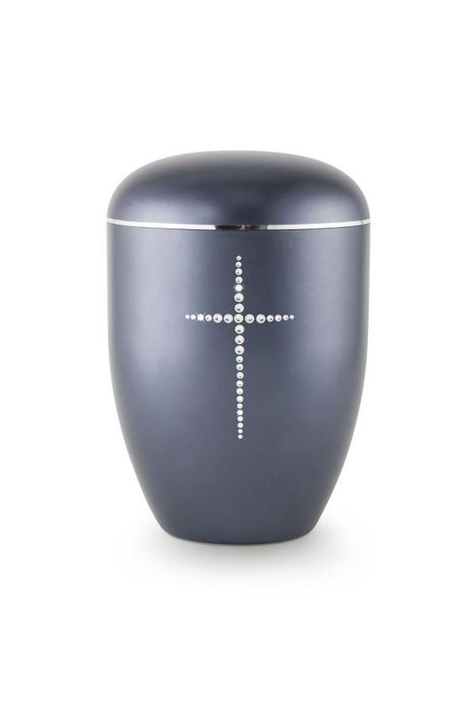 Arboform Swarovski Cross Urn (Midnight Blue)