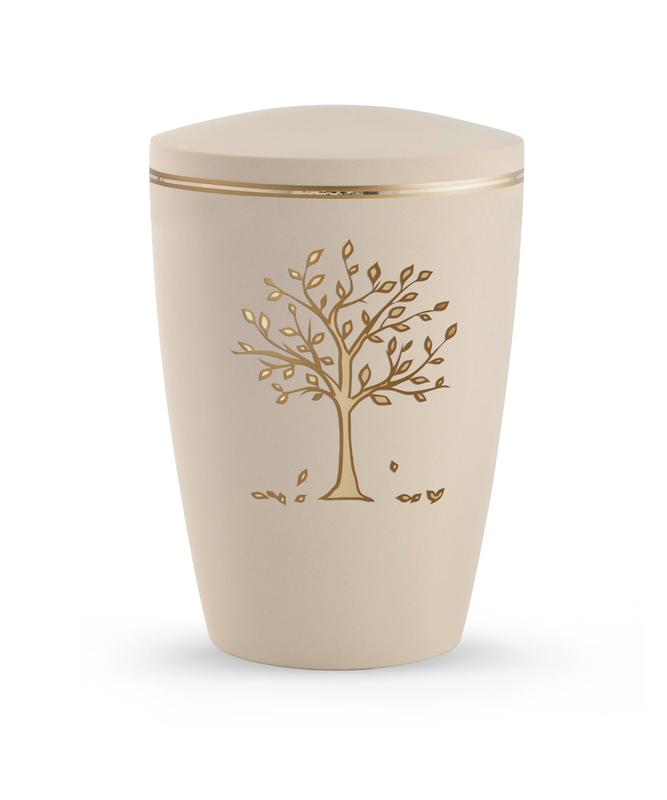 Arboform Tree Urn (Cream and Gold) - XL Adult