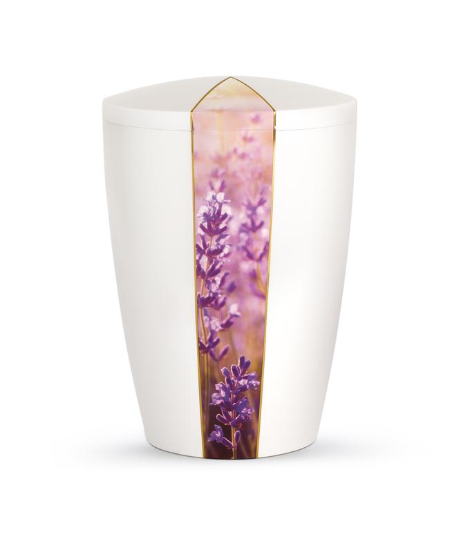 Arboform Urn - Flora Edition - White with Lavender Segment