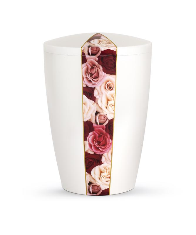 Arboform Urn - Flora Edition - White with Rose Variety Segment