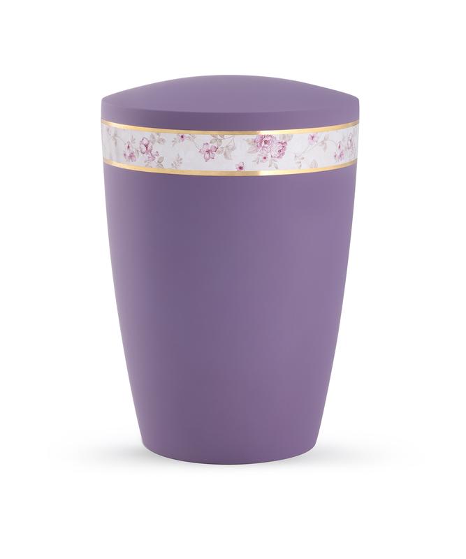 Arboform Urn - Pastell Edition - Lilac with Flower Border