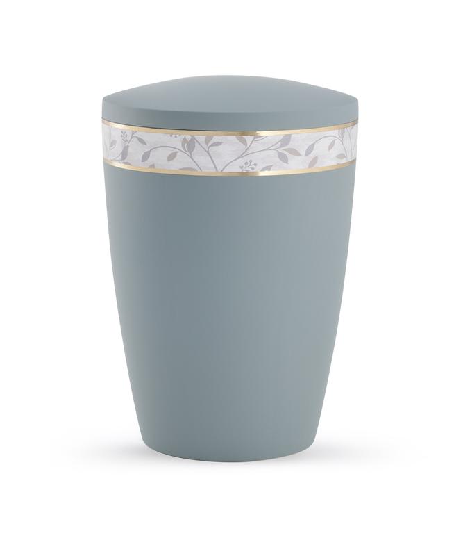 Arboform Urn - Pastell Edition - Grey with Leaf Border