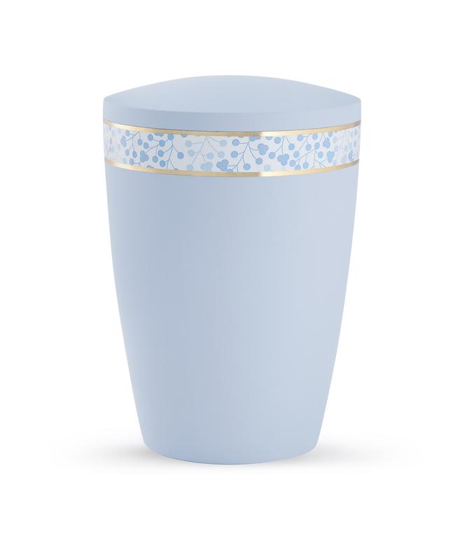 Arboform Urn - Pastell Edition - Light Blue with Plant Border