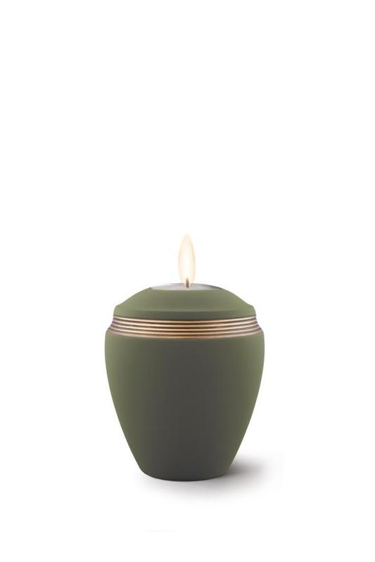 Ceramic Colour Line Candle Holder (Palm Green) - Keepsake