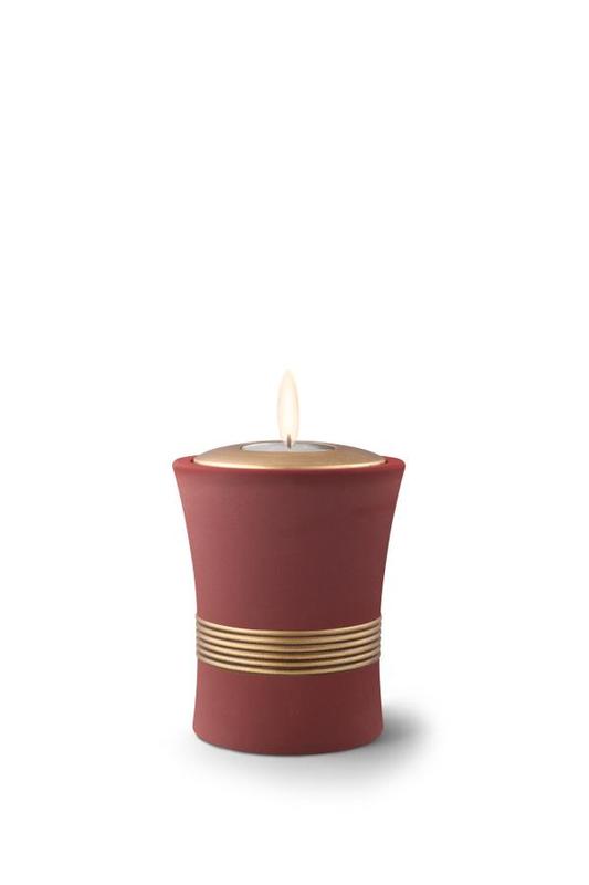 Curved Candle Holder Keepsake (Maroon)