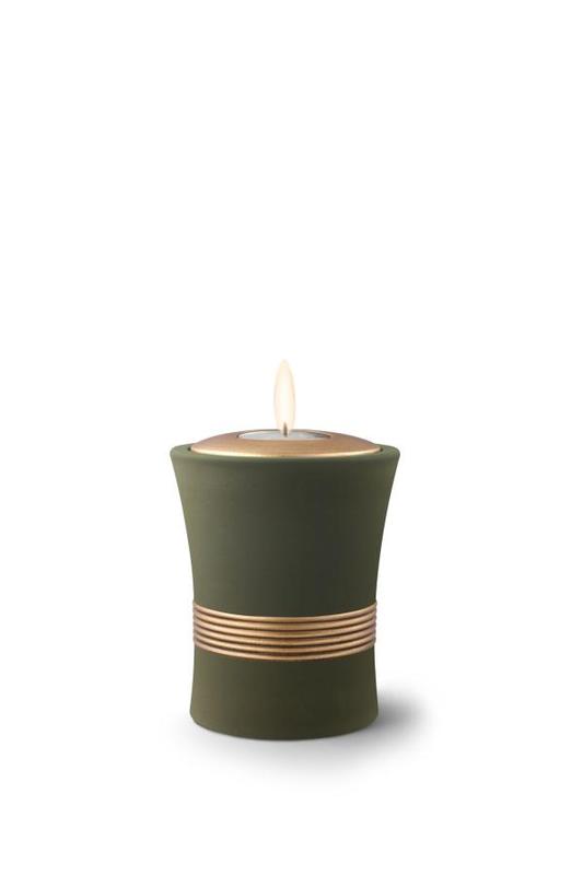 Curved Candle Holder Keepsake (Palm Green)