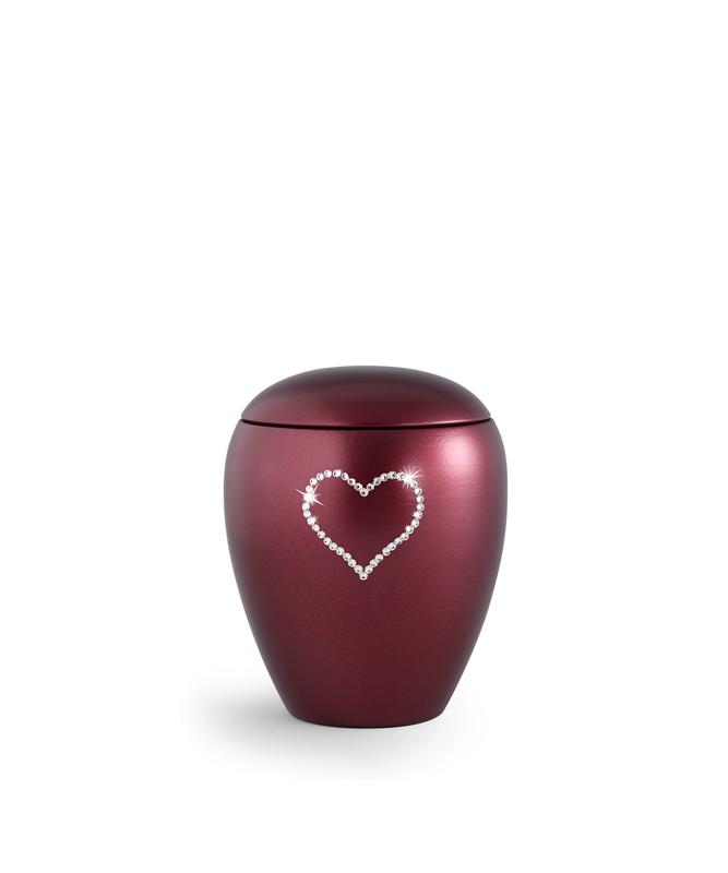 Ceramic  Heart Keepsake (Burgundy) 
