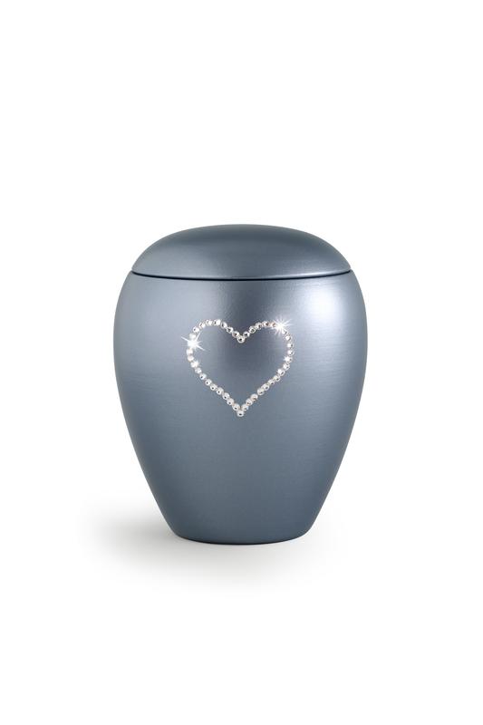 Ceramic Heart Keepsake (Steel Grey)
