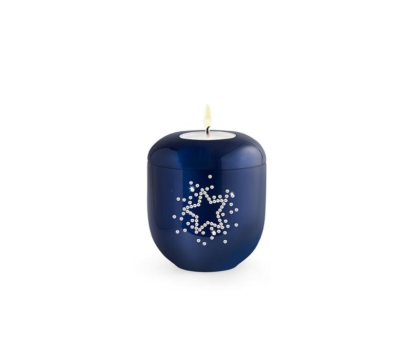 Starry Sky Candleholder with crystals - Midnight Blue