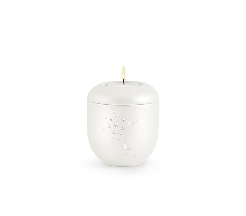  Shooting Star Candleholder with crystals - Pearl