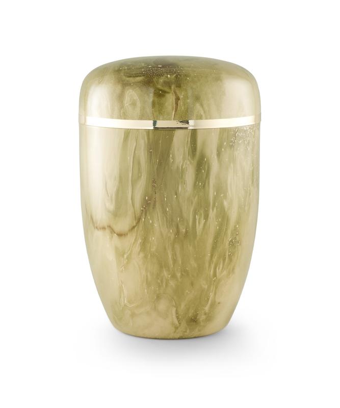 Steel Marble Effect Urn (Green) - XL Adult