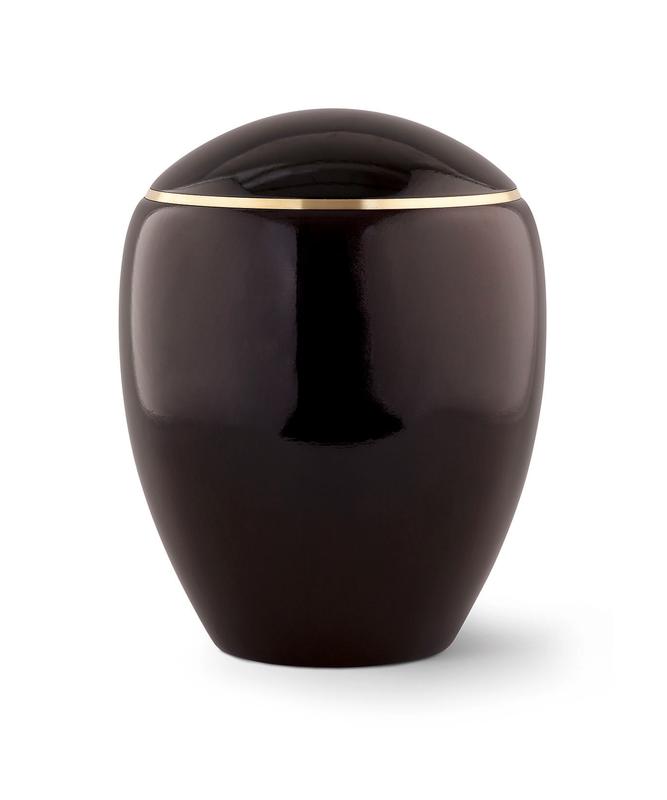 Wooden Urn (Round Top in Ebony)