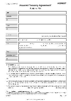 Agreement for letting a flat (furnished) on an assured tenancy