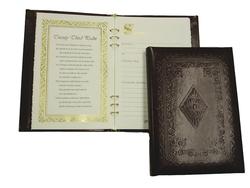 Embossed Leather Book of Condolence