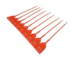 Tug-tight plastic ballot box seal colour orange extra strong.