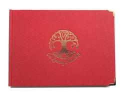 Classic Condolence Book - Red Leather