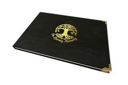 Classic Condolence Book - Black Leather