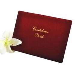 Burgundy 'Condolence Book'