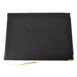 Black 'Condolences' Book (END OF LINE STOCK)