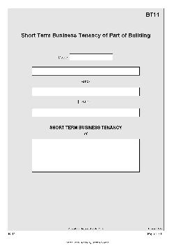 Short Term Business Tenancy of Part of Building