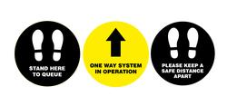 Floor sticker - ONE WAY SYSTEM IN OPERATION