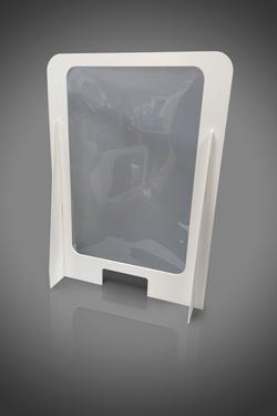 Sneeze screen with aperture - foam PVC