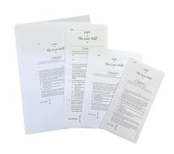 C4 Copy Last Will Envelopes (White)