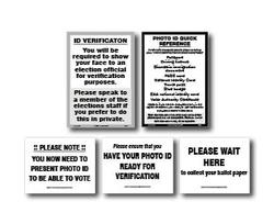 Voter identification signage pack