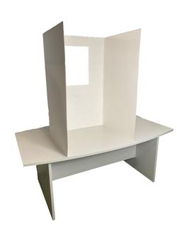 Desktop identity check privacy booth - cardboard