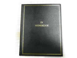 In Memoriam Condolence book, plain, 200 pages
