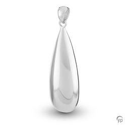 Sterling Silver Elongated Tear Pendant