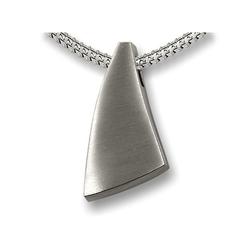 Sterling Silver Curved Scalene Triangle Pendant (STOCK PRICE REDUCED) 
