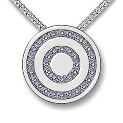 Sterling Silver Spiral Crystal Pendant (PRICE REDUCED)