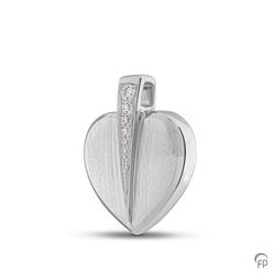 Sterling Silver Heart Crystal Pendant