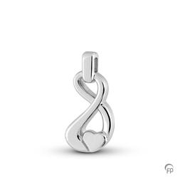 Sterling Silver Infinity Heart Pendant 