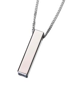 Titanium Long Narrow Slide Rectangle Pendant