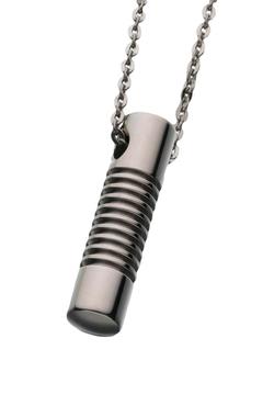 Titanium Cylinder Necklace Pendant 