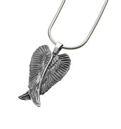 Antique Sterling Silver Angel Wings Pendant 