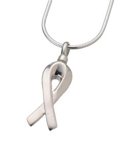 Sterling Silver Remembrance Ribbon Pendant 