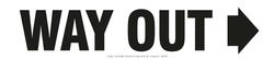 Sign - Way Out - Fluted Polypropylene lightweight plastic