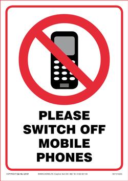 Sign - Please switch off mobile phones