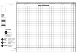 Ballot Paper 'Grass Skirt' Sheets