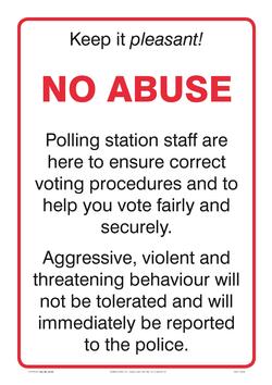 Sign - No Abuse - Paper