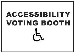 Sign - ACCESSIBILITY VOTING BOOTH