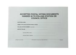 Envelope to contain Accepted Postal Voting Documents handed in to polling station