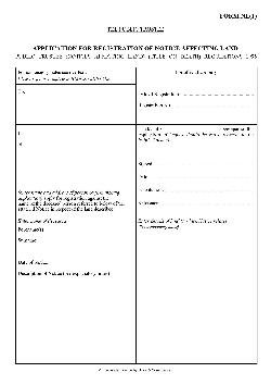 Application for Registration of Notice Affecting Land