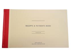 Receipts and payments book with blank column headings