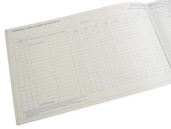 Receipts and payments book with blank column headings