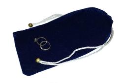 Long Veltex Jewellery Pouch - Navy